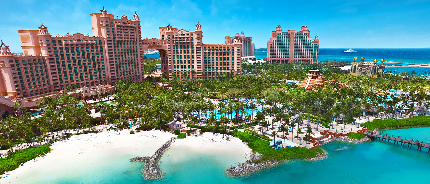 Atlantis Paradise Island with a pool and trees