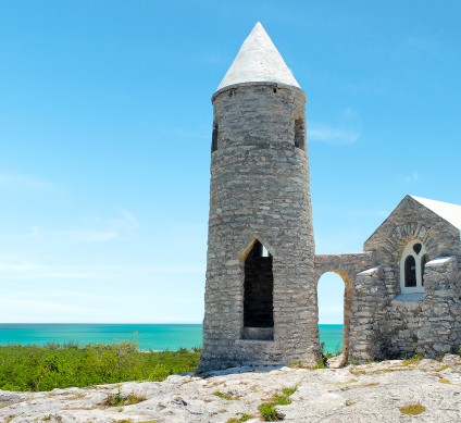 a stone building with a tower