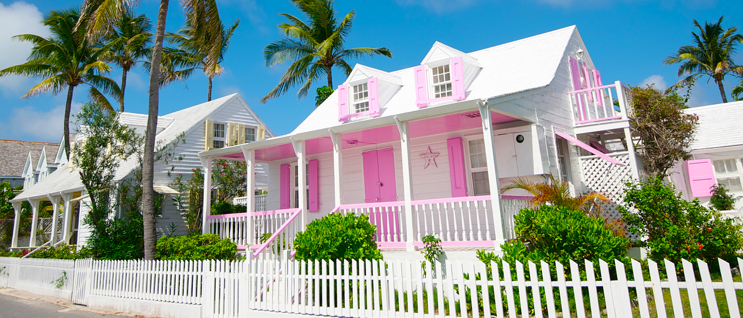 beautiful pink buildings