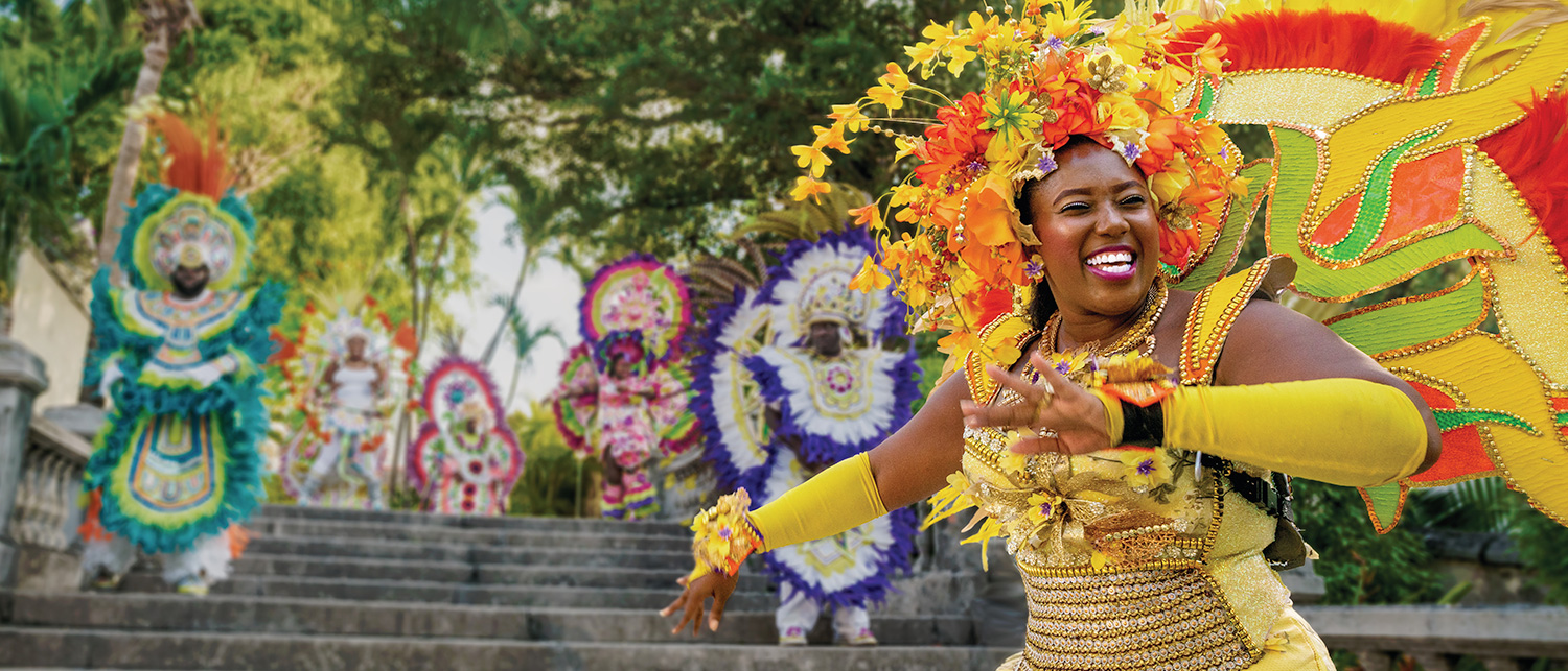 a women dancing at junkanoo