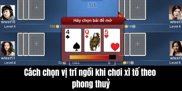 Cách chọn vị trí ngồi khi chơi xì tố dựa theo phong thuỷ